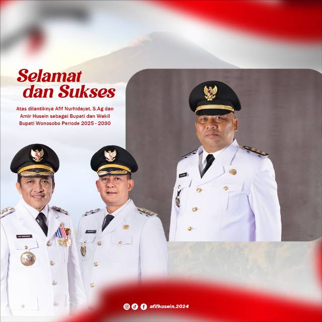 BUPATI DAN WAKIL BUPATI WONOSOBO PERIODE 2025-2030
